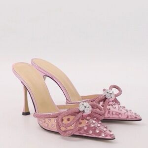 MACH & MACH double bow crystal heels
